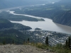 Blicke auf Dawson City am Zusammenfluss von Klondike und  Yukon